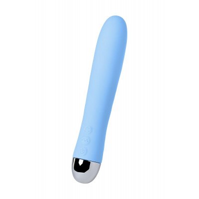 Голубой силиконовый вибратор с функцией нагрева и пульсирующими шариками FAHRENHEIT - 19 см. Голубой силиконовый вибратор с функцией нагрева и пульсирующими шариками FAHRENHEIT - 19 см.