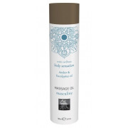 Массажное масло с ароматом амбры с добавлением эвкалиптового масла - 100 мл.