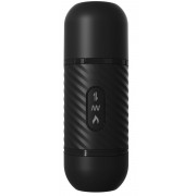 Черный вибромассажер с функцией поступательных движений Ass Thruster