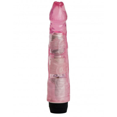 Розовый вибратор-реалистик - 22,5 см. Розовый вибратор-реалистик - 22,5 см.