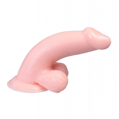 Телесный вибратор Vibrating Dong with Balls - 14 см. Телесный вибратор Vibrating Dong with Balls - 14 см.