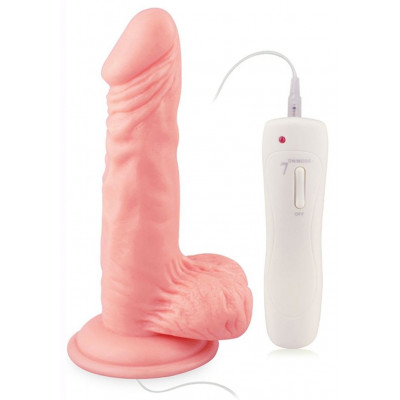 Телесный вибратор 7 Vibrating Dong with Vibrating Balls - 16 см. Телесный вибратор 7 Vibrating Dong with Vibrating Balls - 16 см.