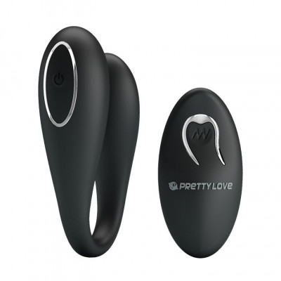 Черный вибратор для пар Algernon с пультом ДУ Черный вибратор для пар Algernon с пультом ДУ