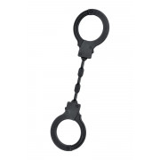 Черные силиконовые наручники A-Toys без ключа