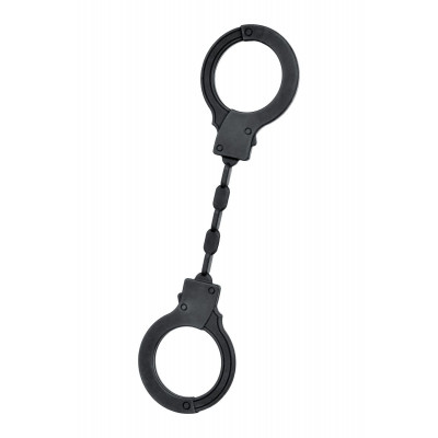 Черные силиконовые наручники A-Toys без ключа Черные силиконовые наручники A-Toys без ключа