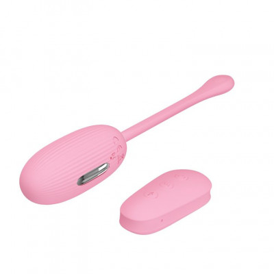 Нежно-розовое виброяйцо с функцией электростимуляции Shock Fun Нежно-розовое виброяйцо с функцией электростимуляции Shock Fun