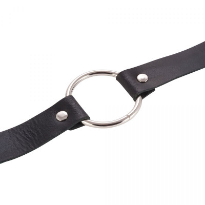 Черный поводок и чокер с кольцом Rada Черный поводок и чокер с кольцом Rada