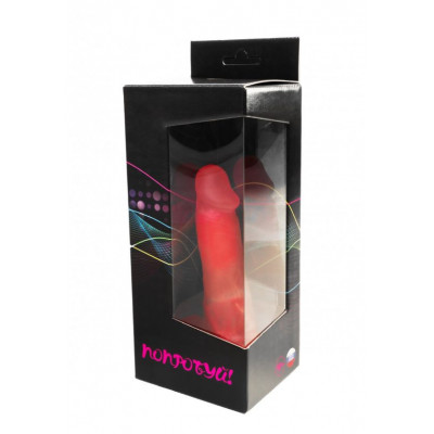 Красный гелевый вибратор №2 - 16 см. Красный гелевый вибратор №2 - 16 см.