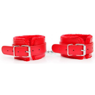 Красные мягкие оковы на регулируемых ремешках Красные мягкие оковы на регулируемых ремешках