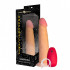 Телесный реалистичный вибратор №66 с проводным пультом - 18,5 см. Телесный реалистичный вибратор №66 с проводным пультом - 18,5 см.