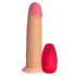 Телесный реалистичный вибратор №67 с проводным пультом - 18 см. Телесный реалистичный вибратор №67 с проводным пультом - 18 см.