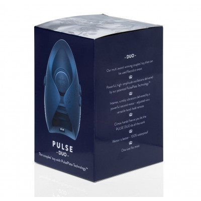 Синий инновационный мужской вибратор PULSE DUO Синий инновационный мужской вибратор PULSE DUO