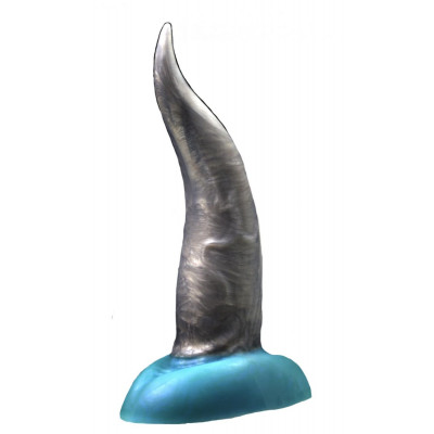 Черно-голубой фаллоимитатор Дельфин small - 25 см. Черно-голубой фаллоимитатор Дельфин small - 25 см.