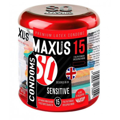 Ультратонкие презервативы MAXUS Sensitive - 15 шт. Ультратонкие презервативы MAXUS Sensitive - 15 шт.