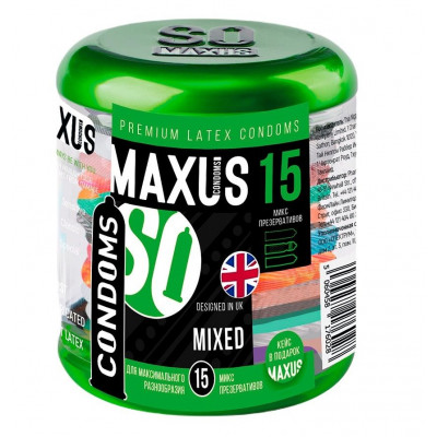 Презервативы MAXUS Mixed - 15 шт. Презервативы MAXUS Mixed - 15 шт.