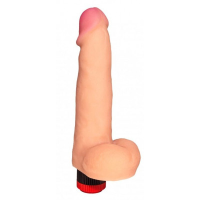 Телесный реалистичный вибратор №72 - 19,5 см. Телесный реалистичный вибратор №72 - 19,5 см.