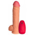 Телесный реалистичный вибратор №75 с проводным пультом - 23,5 см. Телесный реалистичный вибратор №75 с проводным пультом - 23,5 см.