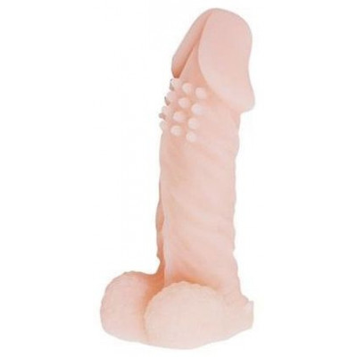 Телесная закрытая насадка на пенис Wolftooth - 14,4 см. Телесная закрытая насадка на пенис Wolftooth - 14,4 см.