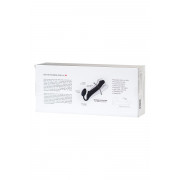 Черный безремневой страпон Silicone Bendable Strap-On - size M
