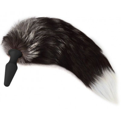 Коническая анальная пробка с натуральным хвостом Коническая анальная пробка с натуральным хвостом