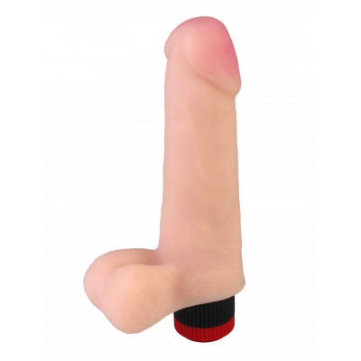 Телесный реалистичный вибромассажер №56 - 18 см. Телесный реалистичный вибромассажер №56 - 18 см.