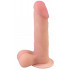 Телесный реалистичный вибромассажер №56 с проводным пультом - 18 см. Телесный реалистичный вибромассажер №56 с проводным пультом - 18 см.
