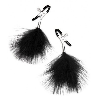 Зажимы для сосков с черными перьями Зажимы для сосков с черными перьями