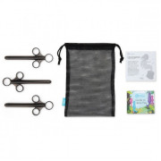 Набор из 3 черных шприцев для лубриканта