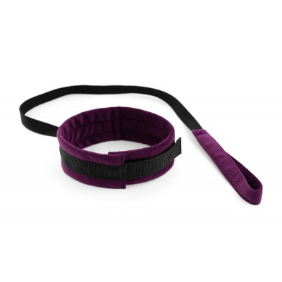 Фиолетово-черный ошейник My rules с поводком Фиолетово-черный ошейник My rules с поводком
