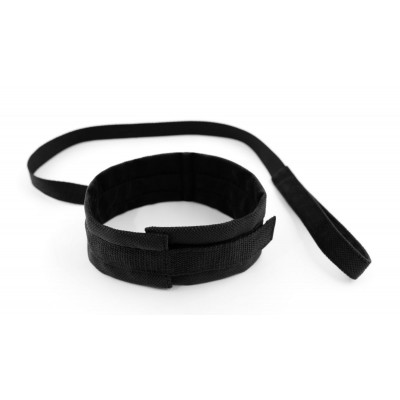 Черный ошейник My rules с поводком Черный ошейник My rules с поводком