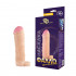 Телесный реалистичный фаллоудлинитель с петлей - 16 см. Телесный реалистичный фаллоудлинитель с петлей - 16 см.