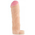 Телесный реалистичный фаллоудлинитель с петлей - 16 см. Телесный реалистичный фаллоудлинитель с петлей - 16 см.