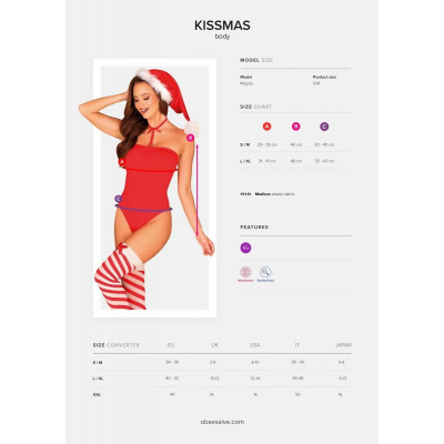 Очаровательное боди Kissmas в новогоднем стиле Очаровательное боди Kissmas в новогоднем стиле