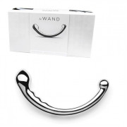 Серебристый фаллоимитатор в форме дуги Hoop - 19,7 см.