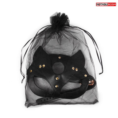 Черная игровая маска с ушками Черная игровая маска с ушками