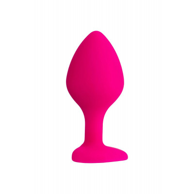 Розовая анальная втулка Diamond Heart с прозрачным кристаллом - 8 см. Розовая анальная втулка Diamond Heart с прозрачным кристаллом - 8 см.