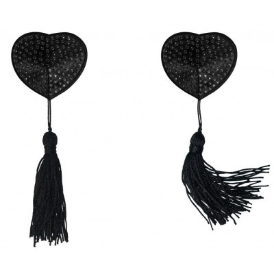 Черные пэстисы-сердечки Evans с кисточками Черные пэстисы-сердечки Evans с кисточками