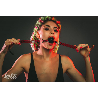 Черно-красный кляп-шарик Love Bite Черно-красный кляп-шарик Love Bite