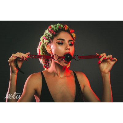 Черно-красный кляп-шарик Love Bite Черно-красный кляп-шарик Love Bite