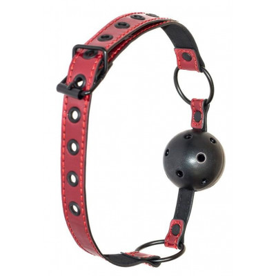 Черно-красный кляп-шарик Love Bite Черно-красный кляп-шарик Love Bite