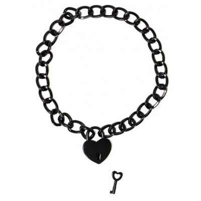 Черный ошейник Embrace с ключиком Черный ошейник Embrace с ключиком