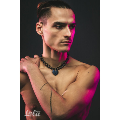 Черный ошейник Embrace с ключиком Черный ошейник Embrace с ключиком