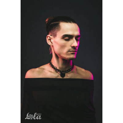 Черный ошейник Embrace с ключиком Черный ошейник Embrace с ключиком