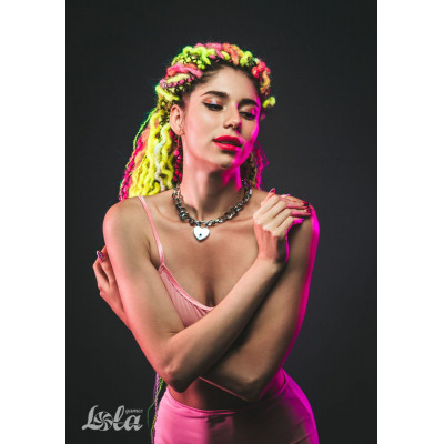 Серебристый ошейник Embrace с ключиком Серебристый ошейник Embrace с ключиком