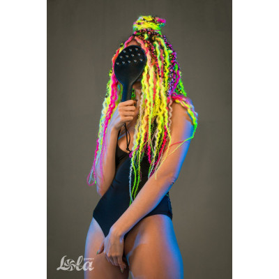 Черная шлепалка Barb с шипами - 30 см. Черная шлепалка Barb с шипами - 30 см.