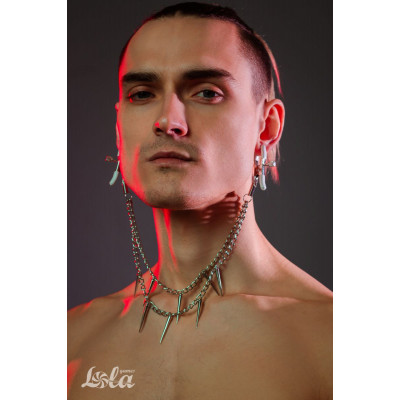 Зажимы на соски Spiky с шипами на цепочке Зажимы на соски Spiky с шипами на цепочке