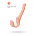 Телесный безремневой страпон Silicone Bendable Strap-On - size S Телесный безремневой страпон Silicone Bendable Strap-On - size S