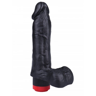 Черный вибратор-реалистик №2 - 16 см. Черный вибратор-реалистик №2 - 16 см.