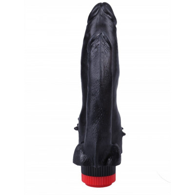 Черный сдвоенный вибратор №11 - 15,5 см. Черный сдвоенный вибратор №11 - 15,5 см.