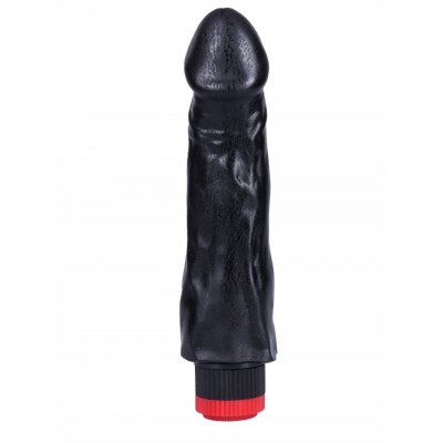 Черный вибратор-реалистик №27 - 19,5 см. Черный вибратор-реалистик №27 - 19,5 см.